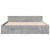 vidaXL Bettgestell mit Schubladen Betongrau 120x190 cm Holzwerkstoff