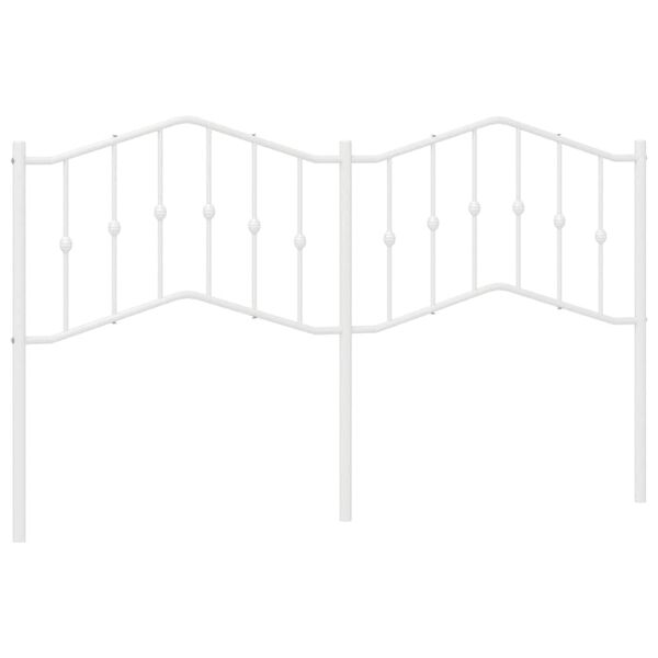 vidaXL Kopfteil Metall Weiß 180 cm