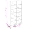 vidaXL Schuhregal Räuchereiche 54x34x100,5 cm Holzwerkstoff