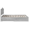 vidaXL Bettrahmen Graues Sonoma 140 x 200 cm Holzwerkstoff