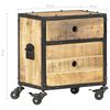 vidaXL Nachttisch 40x30x50 cm Raues Mangoholz