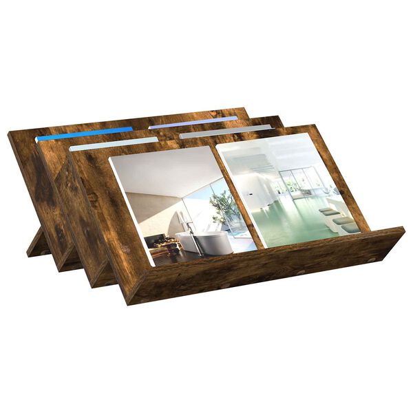 vidaXL Magazinregal Ger&auml;ucherte Eiche 65 x 53 x 28,5 cm Holzwerkstoff