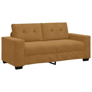 vidaXL Zweisitzer-Sofa Braun 140 cm Samt