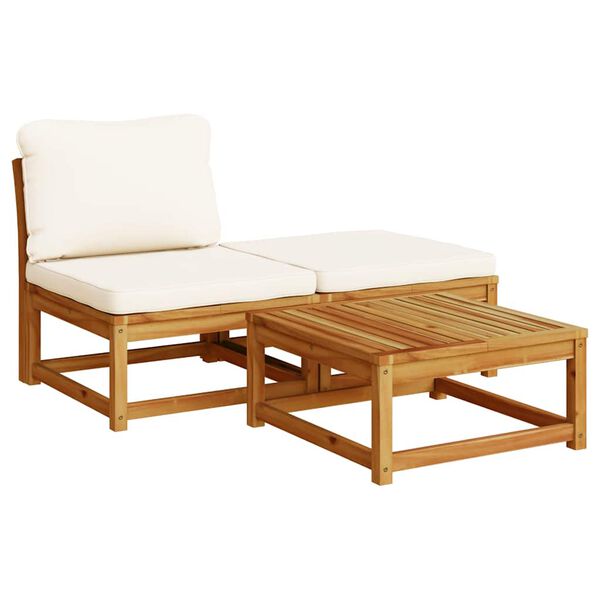 vidaXL 5-tlg. Garten-Lounge-Set mit Kissen Massivholz Akazie