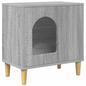 vidaXL Katzenhaus Sonoma-Grau 51 x 30 x 52 cm Holzwerkstoff