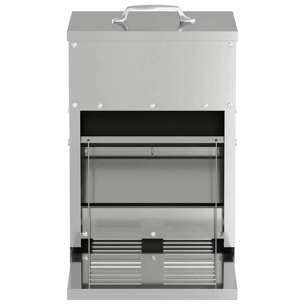 vidaXL H&uuml;hnertretfeeder Silber 25 x 42 x 40 cm Verzinkter Stahl