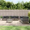 vidaXL 9-tlg. Garten-Lounge-Set mit Kissen Anthrazit Poly Rattan