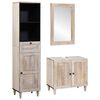 vidaXL Badezimmerm&ouml;bel-Set mit Schubladen 3 pcs Wei&szlig; Holzwerkstoff