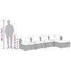 vidaXL 5-tlg. Garten-Lounge-Set mit Kissen Poly Rattan Braun