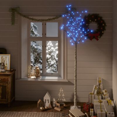 vidaXL Weihnachtsbaum 200 LEDs 2,2 m Blau Weide Indoor Outdoor