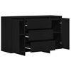 vidaXL Sideboard mit Schubladen Schwarz 120 x 41 x 75 cm Holzwerkstoff