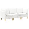 vidaXL Modular Sofa Set mit Stauraum 3 pcs Wei&szlig; Stoff