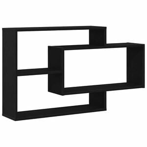 vidaXL Wandregal Eiche Schwarz 104x20x58,5 cm Holzwerkstoff