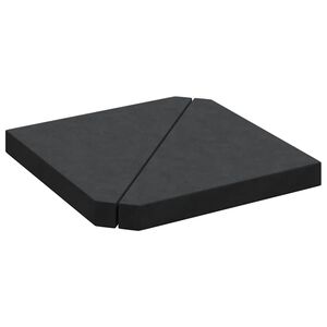 vidaXL Schirm-Gewichtsplatten 2 Stk. Schwarz Granit Dreieckig 14 kg
