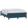 vidaXL Boxspringbett mit Matratze Dunkelblau 140x220 cm Samt