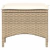 vidaXL 3-tlg. Garten-Essgruppe mit Kissen Beige Poly Rattan