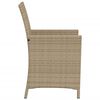 vidaXL 3-tlg. Bistro-Set mit Kissen Beigemischung Poly Rattan