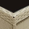 vidaXL 3-tlg. Garten-Essgruppe Beige Poly Rattan und Glas