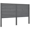 vidaXL Kopfteil Grau 126x4x100 cm Massivholz Kiefer
