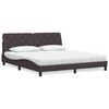 vidaXL Bett mit Matratze Dunkelbraun 180x200 cm Stoff