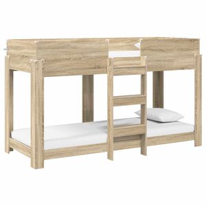 vidaXL Etagenbett f&uuml;r Kinder Sonoma-Eiche 75 x 190 cm Holzwerkstoff