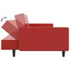vidaXL Schlafsofa 2-Sitzer Weinrot Kunstleder