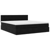 vidaXL Ottoman-Bett mit Matratze & LEDs Schwarz 180x200 cm Samt
