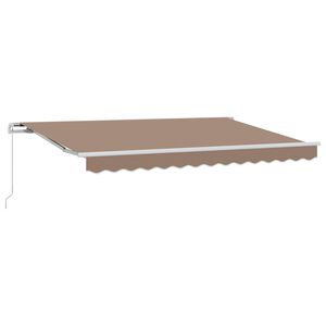 vidaXL Ausziehbare Markise Taupe 450 x 300 cm Polyester und Aluminium