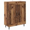 vidaXL Highboard Altholz 69,5 x 34 x 180 cm Engineered Wood und Glas