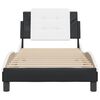 vidaXL Bettgestell ohne Matratze "Zadar" Schwarz und Wei&szlig; 100x200 cm Kunstleder