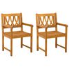 vidaXL Bank Outdoor 2 pcs Natur 56 x 55,5 x 90 cm Massivholz Akazie
