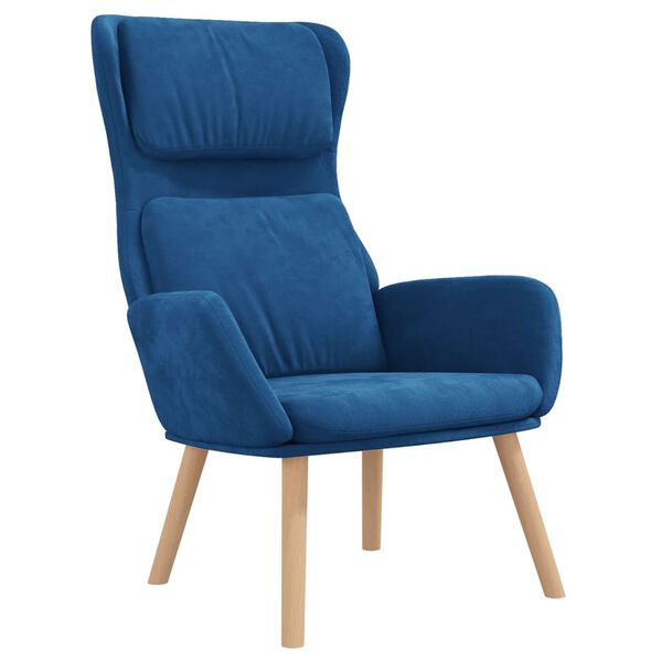 vidaXL Relaxsessel Blau Samt