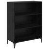 vidaXL Highboard Schwarz Eichen-Optik 69,5 x 34 x 180 cm Holzwerkstoff