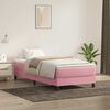 vidaXL Boxspringbett mit Matratze Rosa 80x220 cm Samt