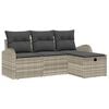 vidaXL Gartensofa-set 4 stk. Hellgrau Poly-Rattan
