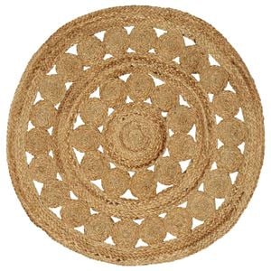 vidaXL Bereichsteppiche Natur &Oslash; 90 cm Jute