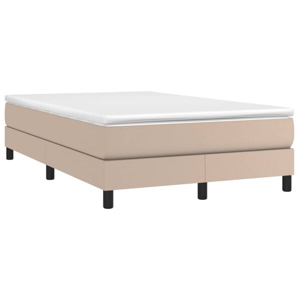 vidaXL Boxspringbett Matratze Cappuccino-Braun 120x190 cm Kunstleder
