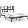 vidaXL Massivholzbett Grau 160x200 cm