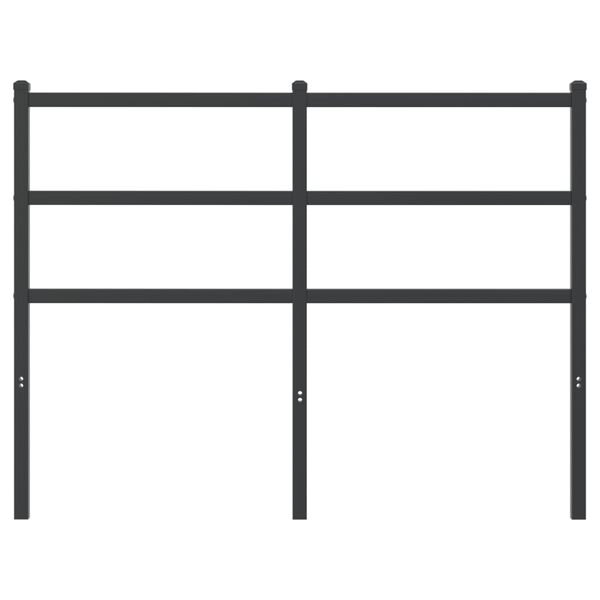 vidaXL Ersatz-Kopfteil Metall Schwarz 120 cm