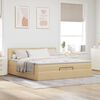vidaXL Ottoman-Bett mit Matratze Creme 200x200 cm Stoff