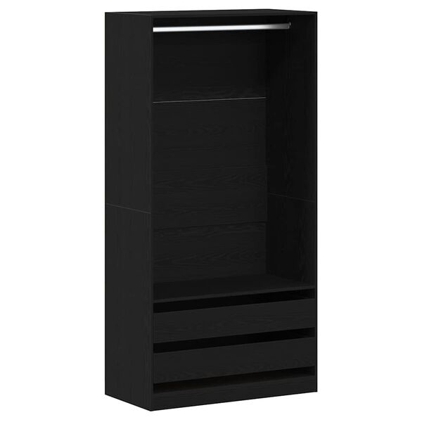 vidaXL Kleiderschrank Schwarz Eichen-Optik 100 x 50 x 200 cm