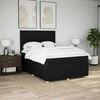 vidaXL Boxspringbett mit Matratze Schwarz 140x200 cm Stoff