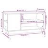 vidaXL TV-Schrank Schwarz 80x35x40,5 cm Massivholz Kiefer