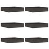 vidaXL Rasenkante 6 stk. 60 x 60 x 13 cm Stahl Schwarz