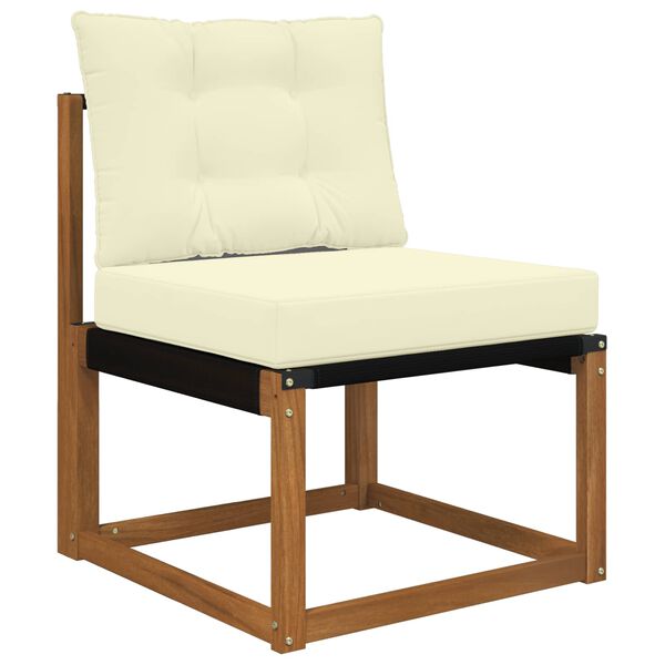 vidaXL Sofakissen f&uuml;r drau&szlig;en 2 pcs Creme Polyester