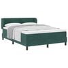 vidaXL Boxspringbett mit Kopfteil Dunkelgr&uuml;n 160 x 200 cm Samt