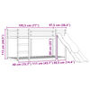 vidaXL Etagenbett mit Rutsche und Gardinen Rosa 90x190 cm