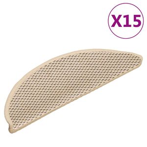 vidaXL Stufenmatten Selbstklebend Sisal-Look 15 Stk. 56x17x3 Berber