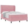 vidaXL Boxspringbett mit Kopfteil Rosa 200 x 160 cm Samt