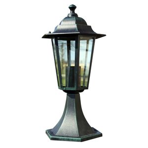 vidaXL Gartenlaterne Dunkelgr&uuml;n/Schwarz Aluminium